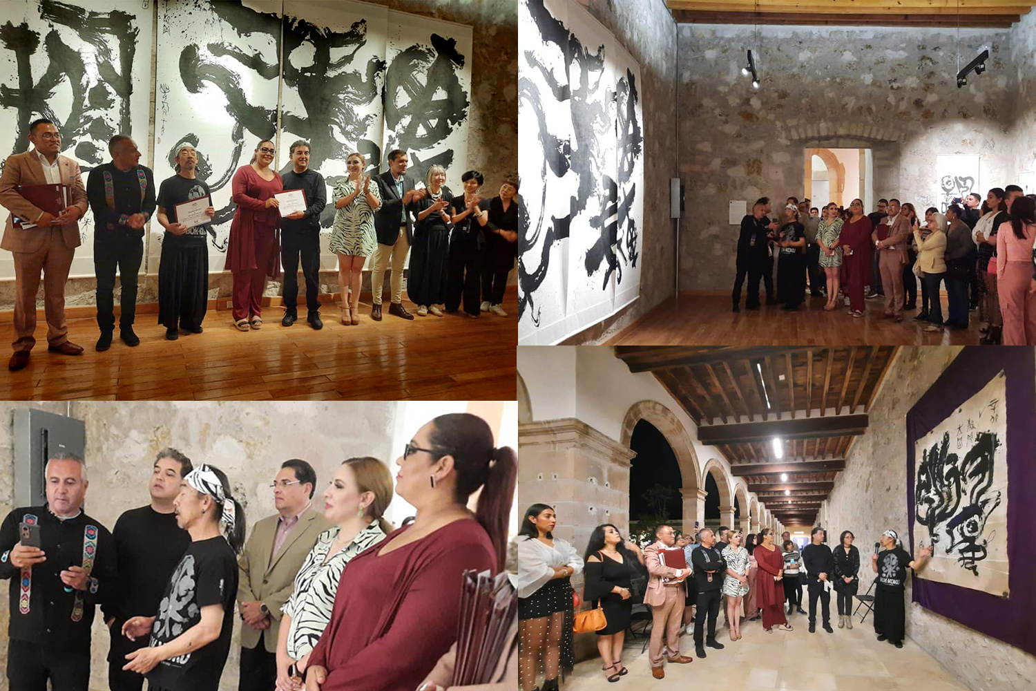 「墨刻の道」原賢翏個展 in Fresnillo, MEXICO
